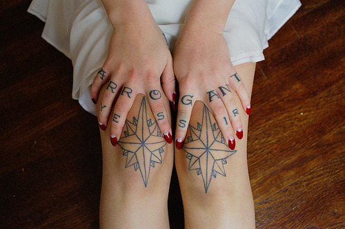 Knee star tattoo Posted Fri July 1st 2011 at 336am