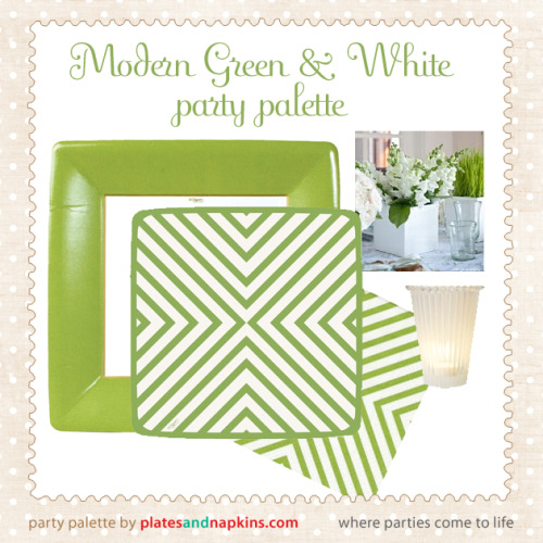 The Green White party color theme is very popular for weddings 