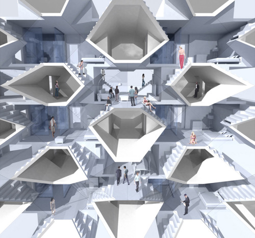 X-House by Kellen Qiaolun Huang
The number of young bachelors is drastically raising because of the skyrocketing housing price. This project aims at that demographic with small single-person housing unit which also act as a catalyst for inhabitants to enlarge their circle of friends.
