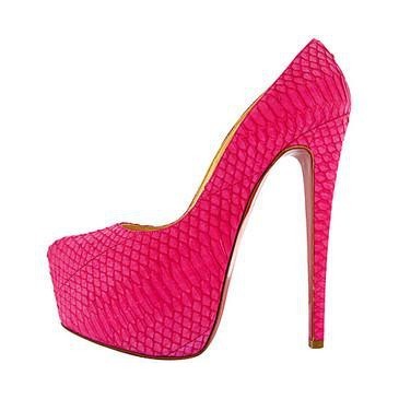 christian louboutin pink high heels