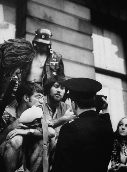 Hells Angels at 144 Piccadilly, London 1969.