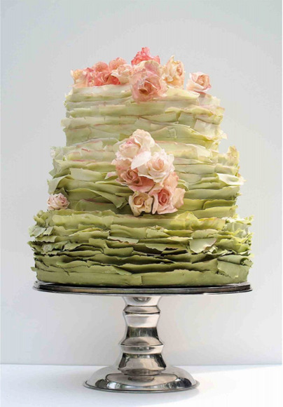 Green Ombre Wedding Cake. Love. This.