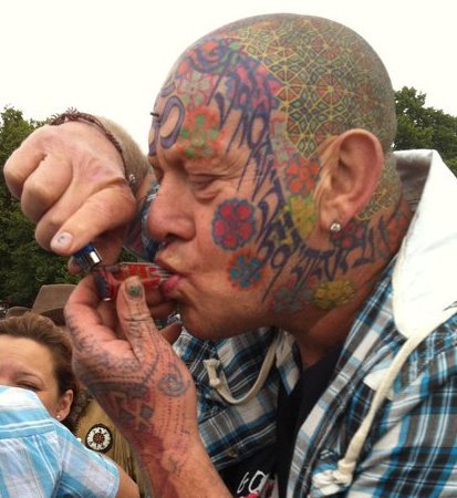 Tagged facial tattoos