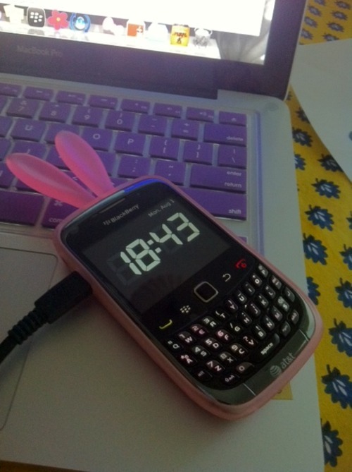 blackberryaddiction:

i love my 9330. her keys are pastel and her back is covered in stickers :)
