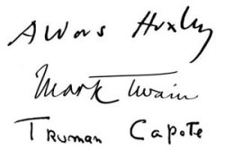 Aldous Huxley - Mark Twain - Truman Capote