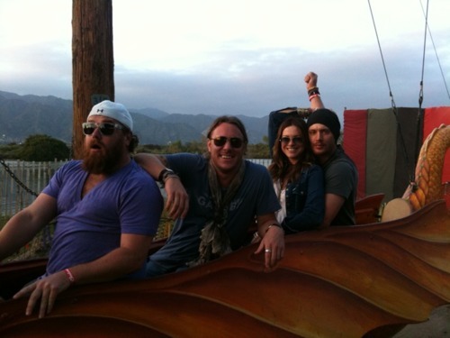 death2normalcy Steve Carlson Jensen Ackles Danneel Harris and friend at a 