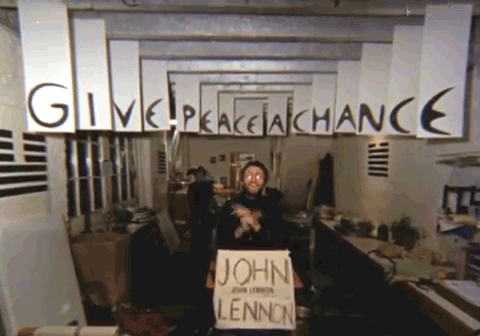 John Lennon Give peace a chance / Donner une chance à la paix