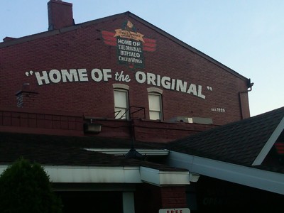 Anchor Bar (Buffalo, NY.  July 20th, 2011)
On my way in to eat Buffalo wings at the original spot!  Where they were INVENTED.  Yes, they were amazing.  And, of course, I had 10 of the suicidal wings. 