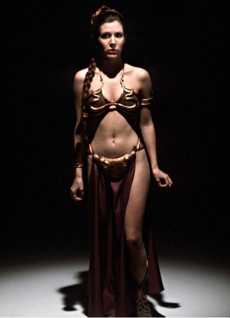 Carrie Fisher as Slave Leia from Star Wars
