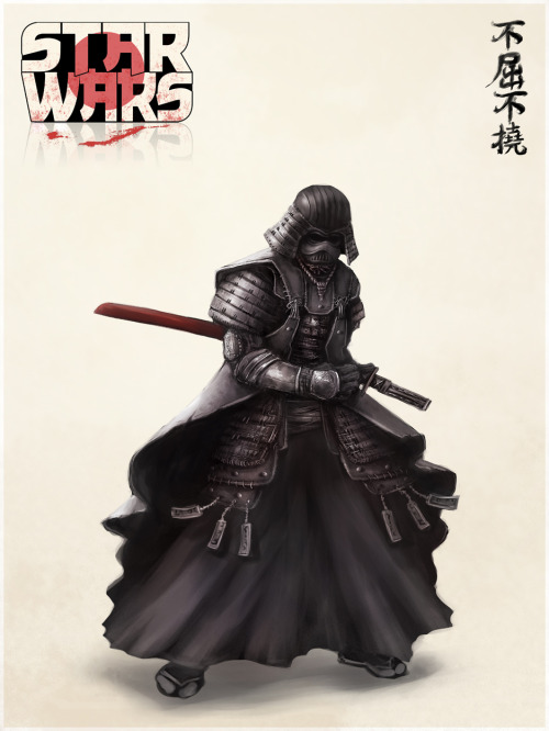 geeksngamers:

Samurai Darth Vader - by iarte7