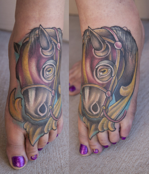 Horse tattoo by Billy Weigler