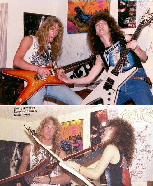 A very young James Hetfield and Dimebag Darrell