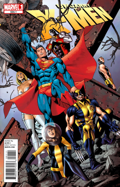 The mutants get along better with Superman.
Mashed covers:
Uncanny X-Men #534.1
Superman #654
