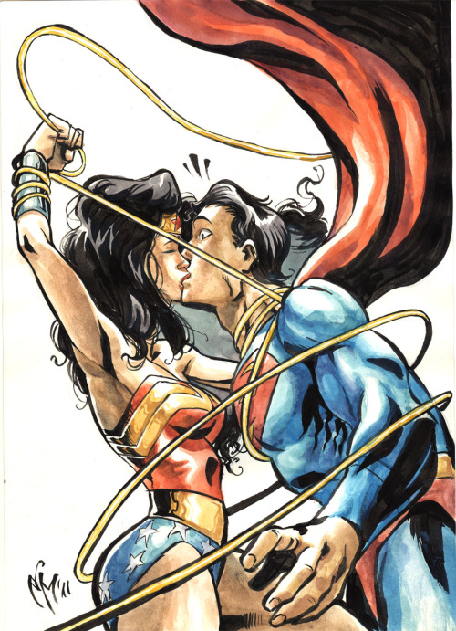 thehappysorceress Superman x Wonder Woman by Marcel P rez