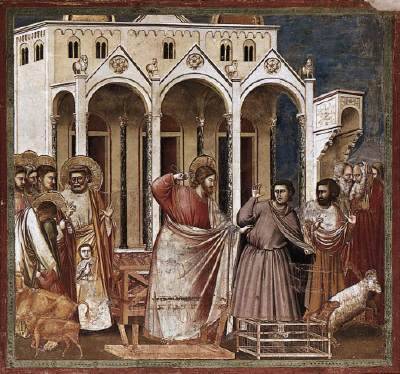 ” Cristo metiéndole a un notas ” (La primma hostia dil messiah) Giotto
