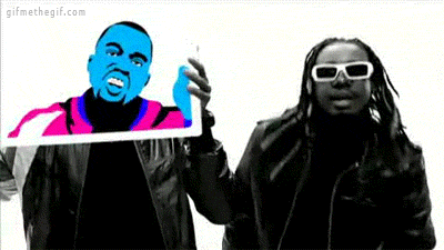 体验Kanye West的演变过程..从年轻到现在 (34张GIF动画图片)