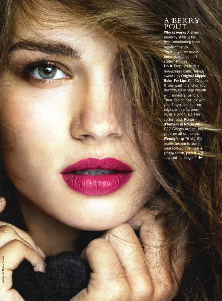 Plus model Tara Lynn in the October 2010 issue of Glamour UK photographed by