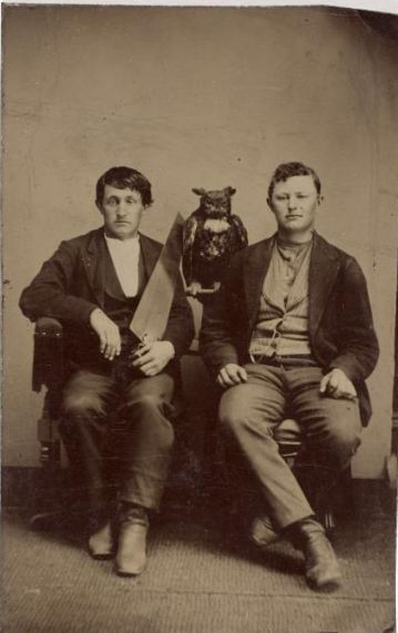 ca. 1865, [Two Unidentified Men with Owl]
via the International Center of Photography