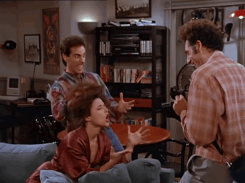 talking with Elaine Benes