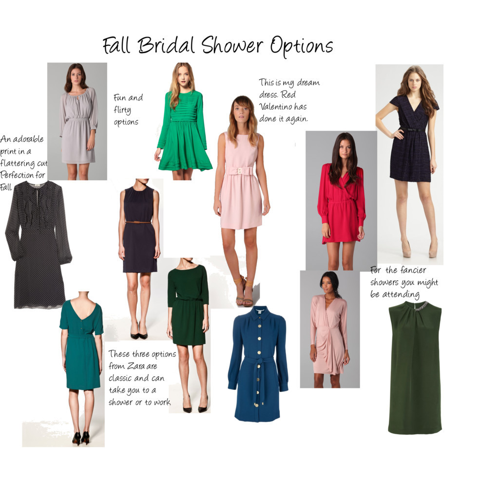 Fall Bridal Shower by prettypolished featuring long sleeve d  title=