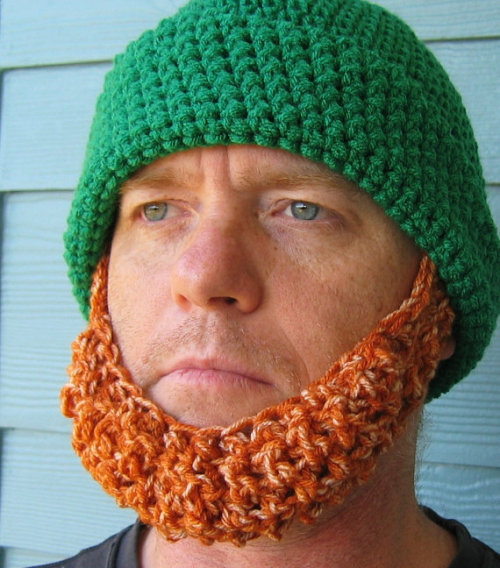 sadetsyboyfriends via Crochet Beard Beanie Hat Irish Men Women by 