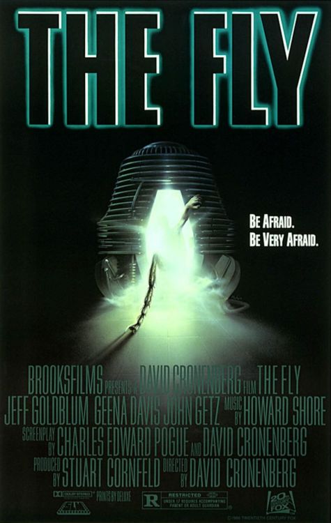 Month Of Horror: 20. The Fly, 1986
First let&#8217;s talk about the original, because I love the 1958 film, it is classy and sophisticated, most people dismiss it thinking it&#8217;s just a cheesy b movie, but that would be the sequel, with the piñata head and shit.
The original Fly is great at building suspense and it doesn&#8217;t rely on cliches, the scientist doesn&#8217;t just becomes a monster, he&#8217;s still himself, he doesn&#8217;t get instantly mad or anything, it depicts a struggle and&#8230; yeah you get the idea, beside I have to talk about the 1986 version.
This one is a gross out special effects fest that goes straight for shock value. It has a great pacing and the take on the subject is waaay different than the original, the main guy (Jeff Goldblum) starts out after the teleportation thinking he has become some kind of a superhero, pure and focused and sharp and shit, like, in his mind he became the greatest human being ever, but to his love interest (played by Geena Davis) he&#8217;s simply gone nuts.
It&#8217;s still a pretty tragic movie, but I don&#8217;t think it delivers the same feeling than the original, like I said, this oe is more about the &#8216;ahh flesh&#8217;, so if you want to enjoy a gory and shocking movie, be sure to give it a watch.

P.S. Originally this was a project for Tim Burton to direct which makes sense because Michael Keaton was offered the role of Seth Brundle, but he declined. So instead we got David Cronenberg, Goldblum as Brundlefly and his girlfriend at the time Geena Davis as&#8230; well his girlfriend.