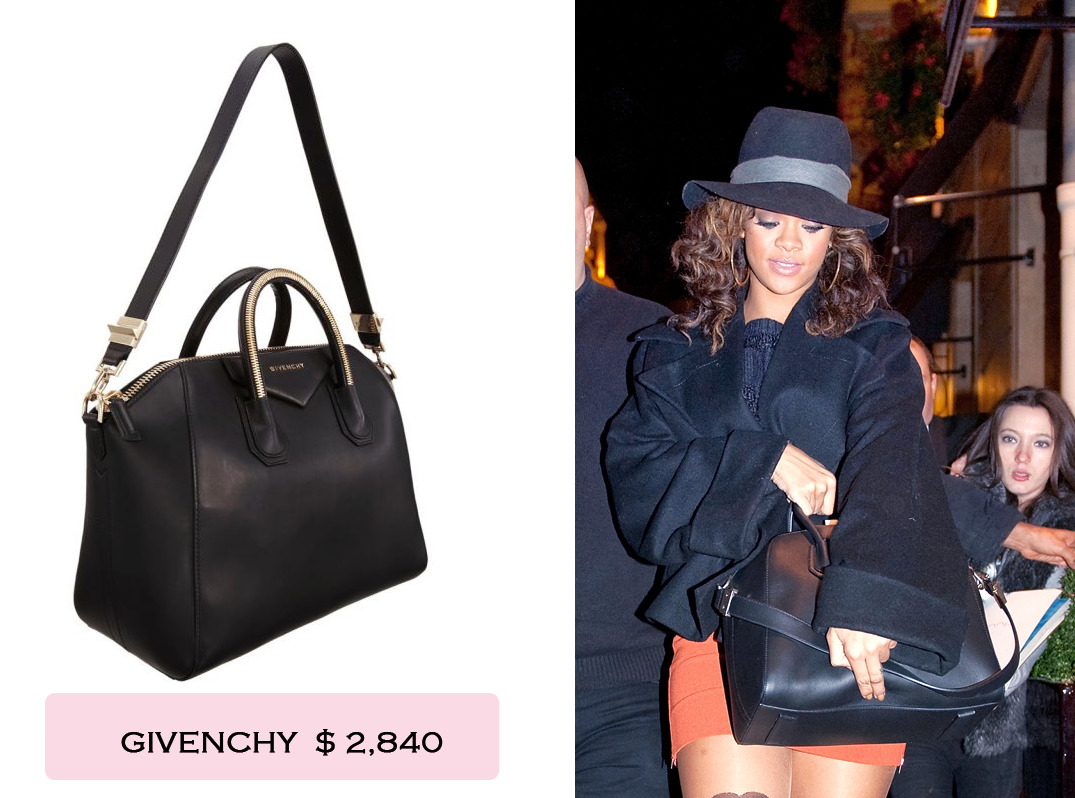 Rihanna was spotted in Paris with a new bag by Givenchy for $ 2,840 at  Barney&#8217;s.