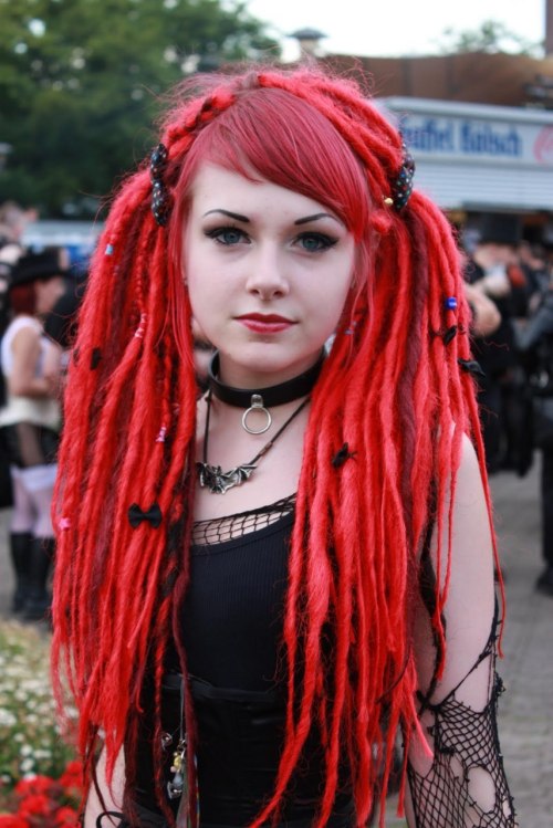 Dark Red Hair Girl with Dreads Tumblr
