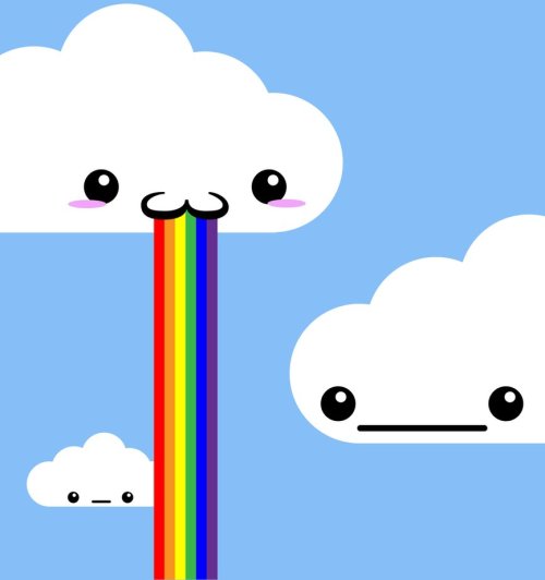 a cloud puking a rainbow by shadowfoxgraphics.