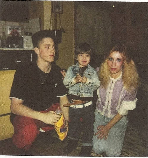 Eminem at a young age, with his mother, Debbie