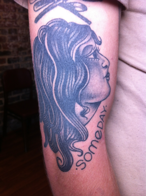 Browse through our collection of Female face and text someday tattoo and 
