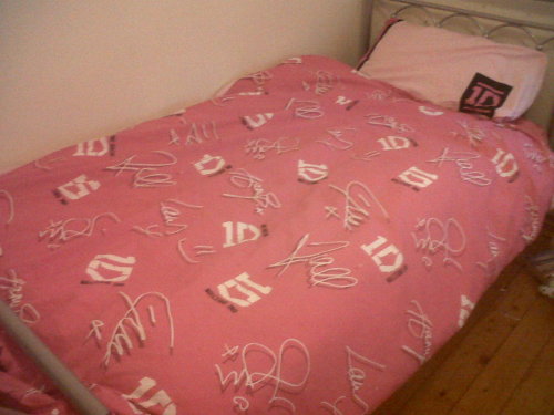 One Direction bedclothes. Signitures &lt;3
