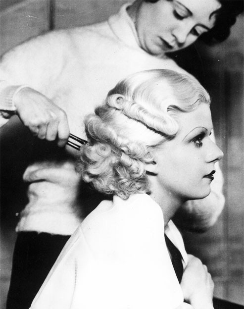 Jean Harlow spent every Sunday bleaching her ash blond hair platinum, with a mixture of peroxide, ammonia, Clorox, and Lux flakes. The painful procedure wreaked such havoc on her hair she was eventually forced to don a wig.