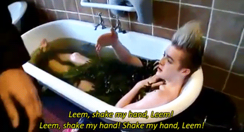 acushlala:  luxurymthrfckr:  That water looks so fucking disgusting. LOL  I have always wondered if they were naked or uhm.. I’ll stop now. x’D  Best Jedward-video EVEEER!! &lt;3