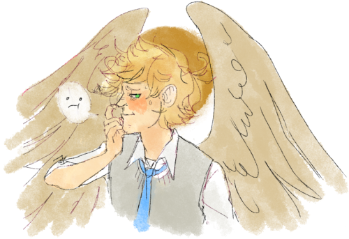 drawn angel wings