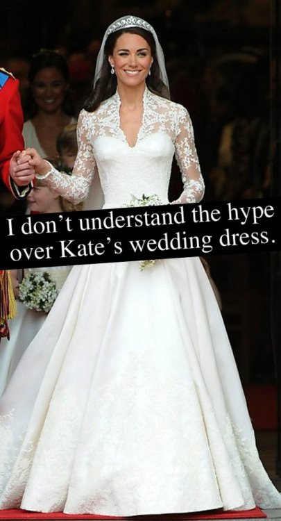 Unlike Princess Diana's dress which was an absolute dream despite how poofy