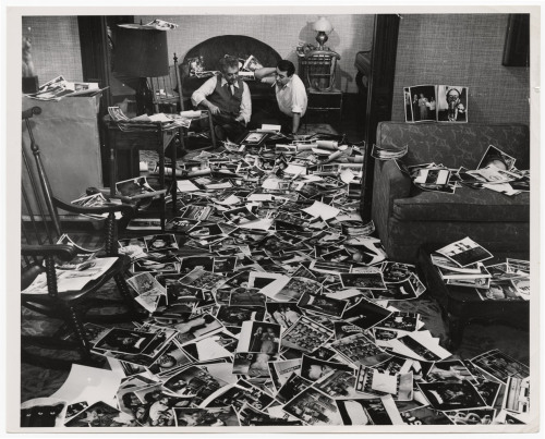 mel harris 2011. Weegee and his collaborator Mel Harris in Harris's home, which is carpeted 