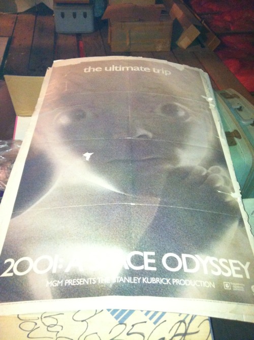 1 sheet 2001 movie poster found in attic with 3 boxes of Target DW novels