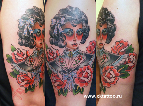 Filed under tattoo tattoos inked girl girl tattoo traditional traditional 