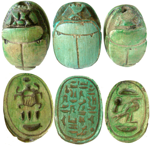 iheartloons:

Ancient Egyptian Green Limestone Scarabs
