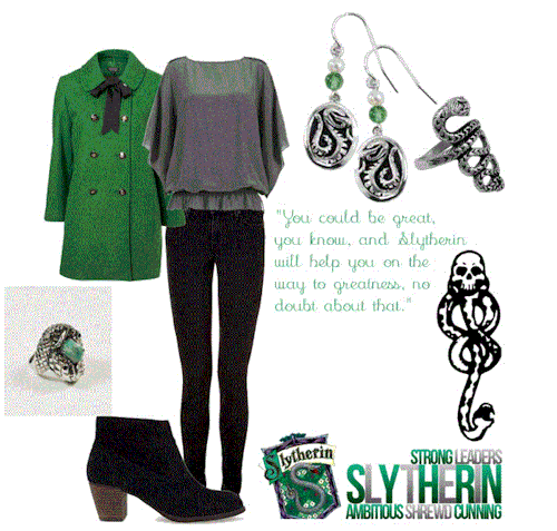 popfashionsaywhat: Slytherin Outfit Feminino

