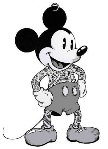 mickey with tatts, thats what im talking about .