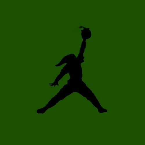 Link meets Michael Jordan Dunking Link Logo by Shagrad