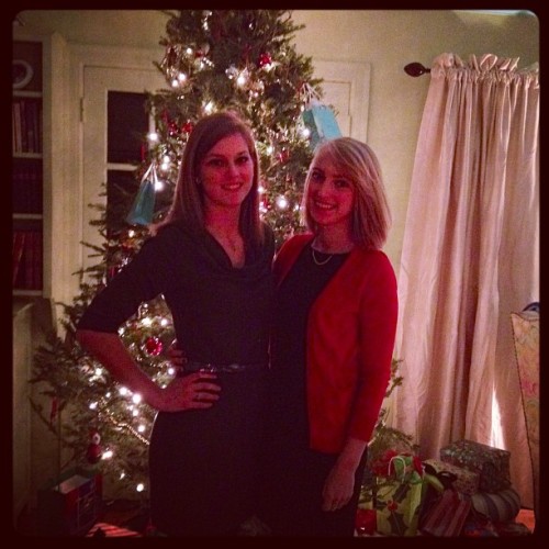Sisters - heading off to 11pm church after our pasta dinner (Taken with instagram)