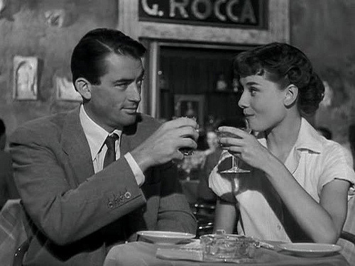 Gregory Peck Audrey Hepburn in Roman Holiday by eatenbythemonster 