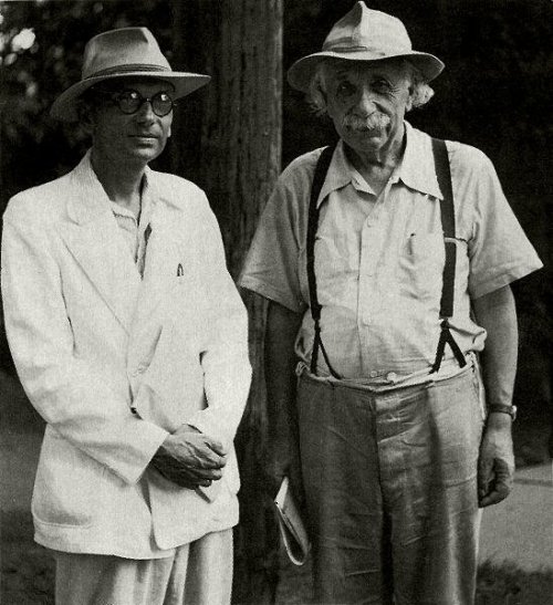 View high resolution Kurt G del and Albert Einstein in Princeton 1950