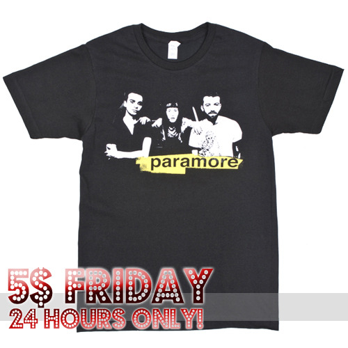 $5 Friday: Paramore ‘Punk Rock’ T-Shirt The ‘Punk Rock’ T-Shirt is available today only for $5 in The Fueled By Ramen Webstore. Pick up the shirt for this special price HERE!