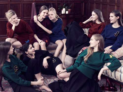 elle:  Pre-Fall 2012 Lounging in the library in Jil Sander. Photo: courtesy of Jil Sander 