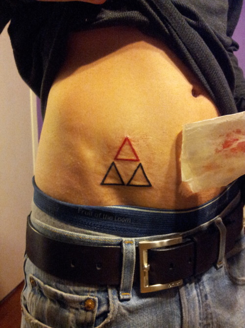 This is my Triforce tattoo I wanted a simple easy tattoo this time around 