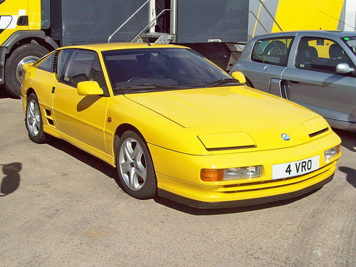 Yellow and grey Starring Alpine A610 Turbo by robertknight16 